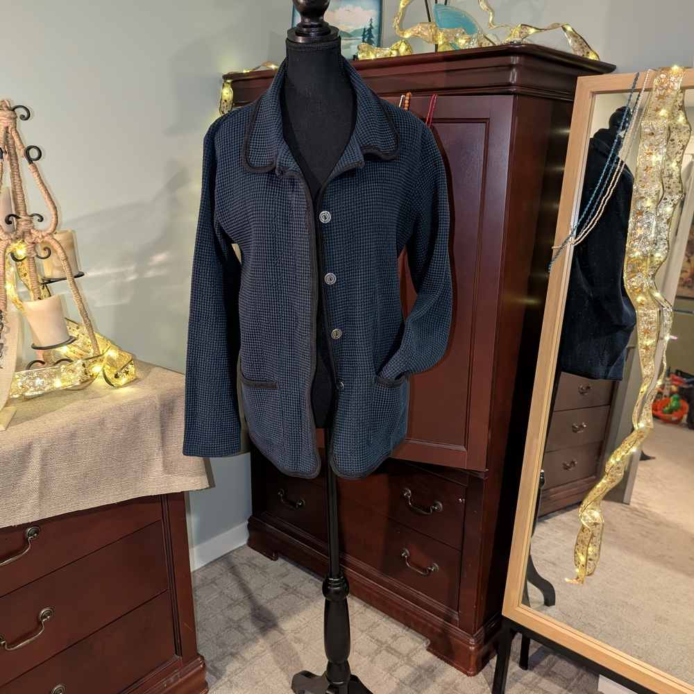Dagoli Navy Textured Blazer